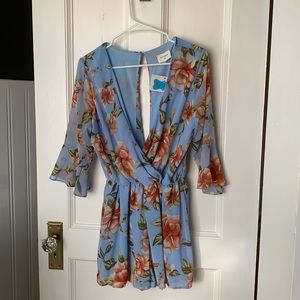 Flowered romper